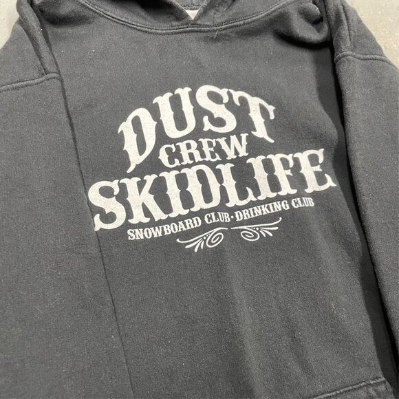 Dust Crew Skidlife Snowboard Club Drinking Club Pullover Hoodie Small - Picture 2 of 5